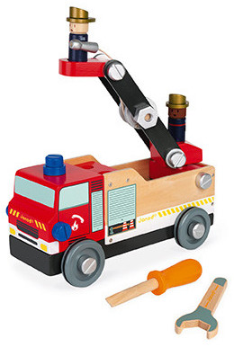 Camion de pompiers en bois à assembler
